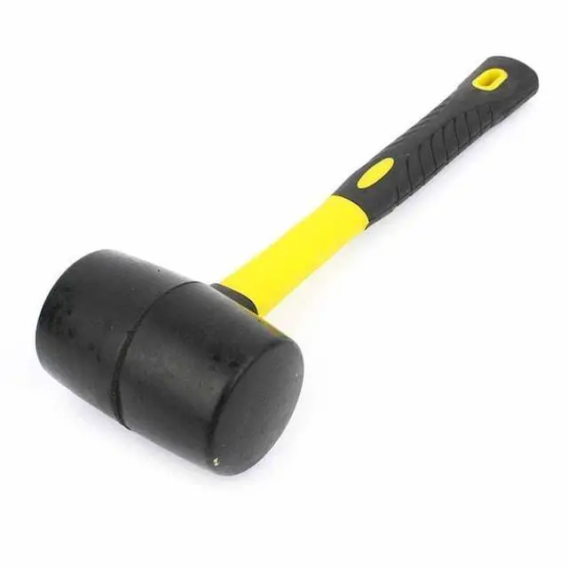 Alt view image 3 of 5 - BIG HORN 19299 24 oz Rubber Mallet with Fiberglass Handle