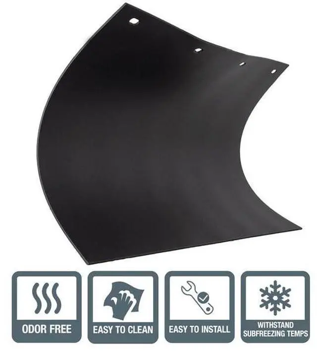 Alt view image 3 of 5 - Buyers Products Polymer Semi-Truck Mud Flaps - Pair, 24in.W x 18in.L, Black, Model Number RC18PPB