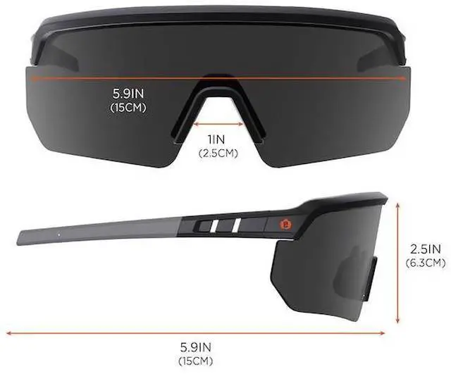 Alt view image 5 of 8 - ERGODYNE AEGIR-AFAS Safety Glasses, Smoke Anti-Fog &  Anti-Scratch Lens, Matte