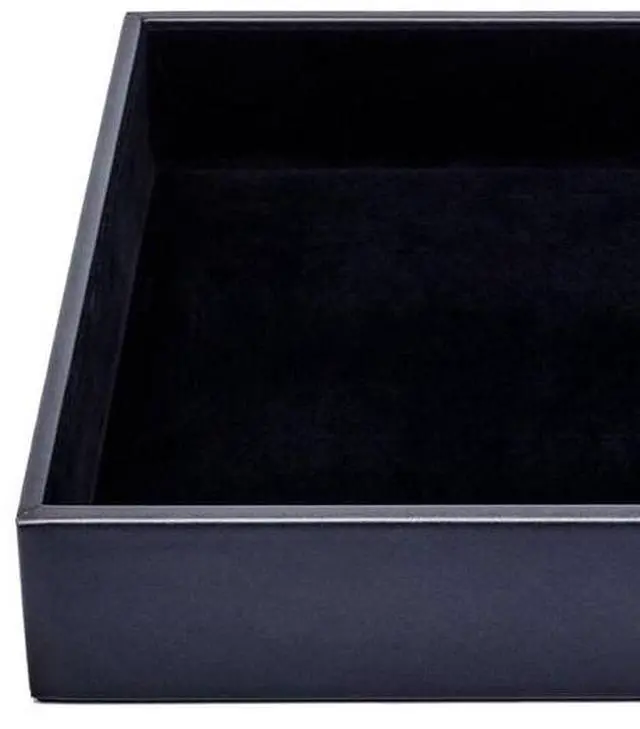 Alt view image 4 of 4 - DACASSO AG-1040 Classic Black Leather Conference Room Organizer Tray