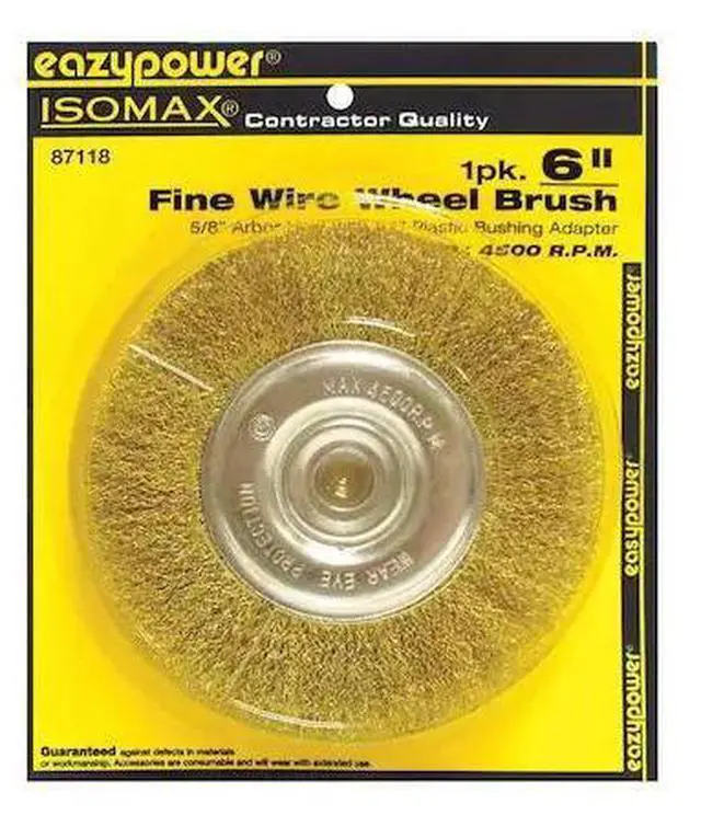 Main image of EAZYPOWER 87118 Fine Wire Wheel Brush,6",1/2" Arbor