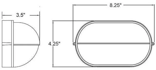 Alt view image 2 of 2 - ACCESS LIGHTING 20291LEDDLP-BL/FST Nauticus, 1 Light Outdoor LED Bulkhead,