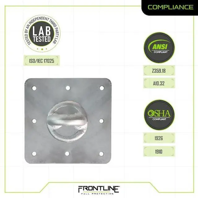 Alt view image 4 of 7 - FRONTLINE RC12 Concrete 12" Roof Anchor