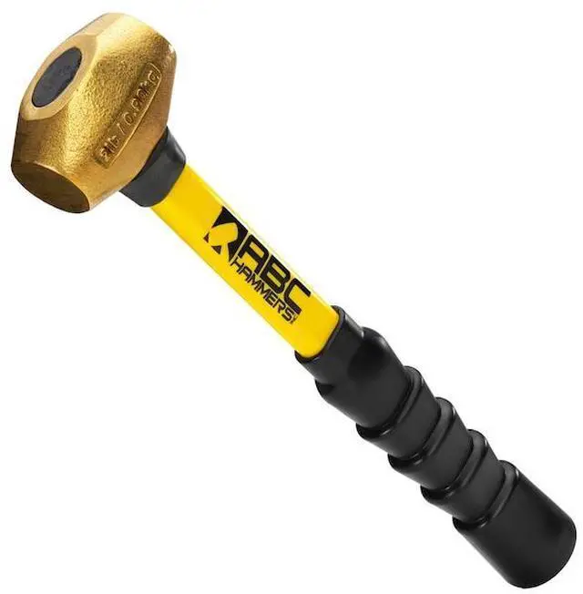 Alt view image 2 of 7 - ABC HAMMERS ABC2BFB 2 lb. Brass Hammer with 12" Fiberglass Handle