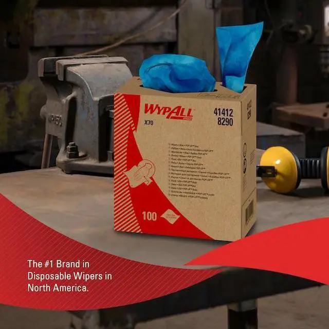 Alt view image 11 of 14 - Wypall X70 Workhorse Rags Blue 10/100