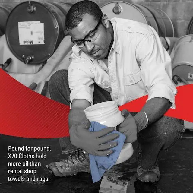 Alt view image 12 of 14 - Wypall X70 Workhorse Rags Blue 10/100