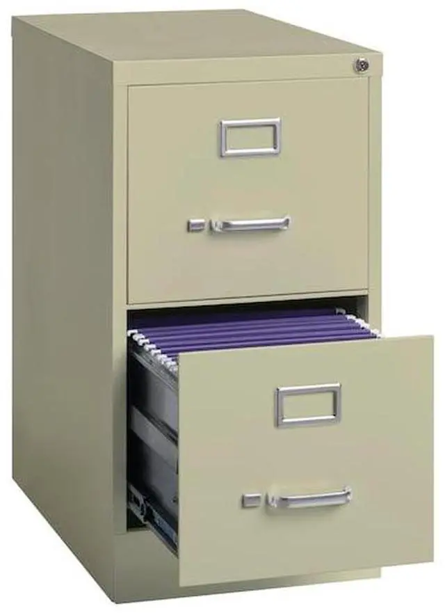 Alt view image 5 of 8 - Hirsh 22-in Deep 2 Drawer, Letter Width, Vertical File Cabinet, Putty