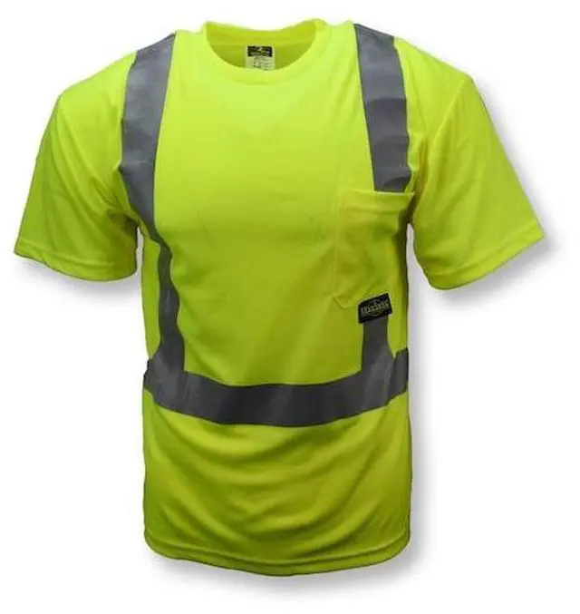 Alt view image 4 of 4 - RADIANS ST11-2PGS-4X T-Shirt, Type R Class 2, R, Birdseye Mesh, Hi-Vis Green, 4X