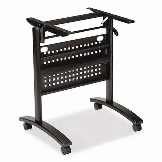 Alt view image 10 of 16 - Alera Valencia Flip Training Table Base, Modesty Panel, 24-1/2w x 19-3/4d, Black