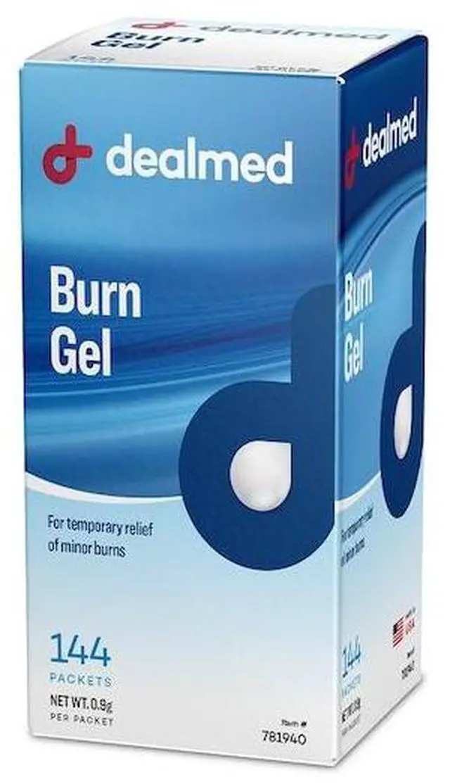Alt view image 3 of 3 - DEALMED 781940 First Aid Burn Gel .5G, 144/Bx