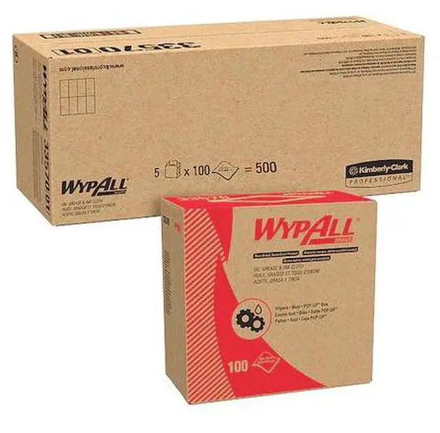 Alt view image 3 of 5 - Kimberly-Clark - 33570 - Task Wipe KIMTECH PREP Kimtex Heavy Duty Blue NonSterile Polypropylene 8-4/5 X 16-4/5 Inch Disposable Kimberly Clark 33570
