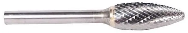 Alt view image 3 of 10 - Drill America DUL Series Solid Carbide Bur, Double Cut, SG1 Tree - Pointed End, 1/4" Shank, 1/4" Head Diameter, 5/8" Cutting Length (Pack of 1)