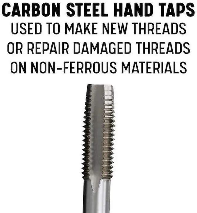 Alt view image 8 of 13 - 1-1/8 in. -12 Carbon Steel Bottoming Hand Tap (1-Piece)