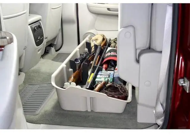 Alt view image 5 of 9 - DU-HA Under Seat Storage Fits 07-13 Chevrolet/GMC Silverado/Sierra Light Duty & 07-14 Heavy Duty Crew Cab, Tan, Part #10044