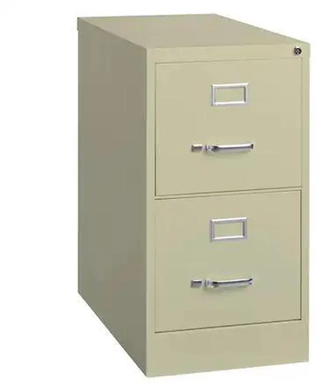 Alt view image 3 of 8 - Hirsh 25-in Deep 2 Drawer, Letter Width, Vertical File Cabinet, Putty