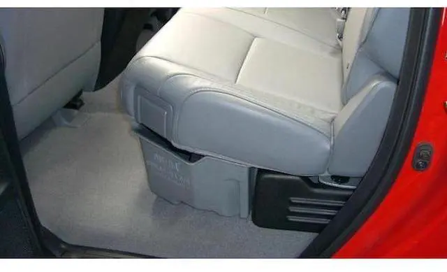 Alt view image 7 of 8 - DU-HA Under Seat Storage Fits 07-17 Toyota Tundra Double Cab with Subwoofer, Black, Part #60061