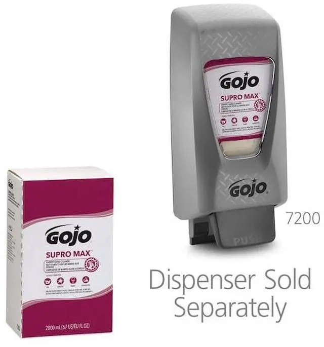 Alt view image 2 of 7 - GOJO 7282-04 Hand Cleaner, Supro Max Series, Liquid, 2,000 mL, Includes Grit,