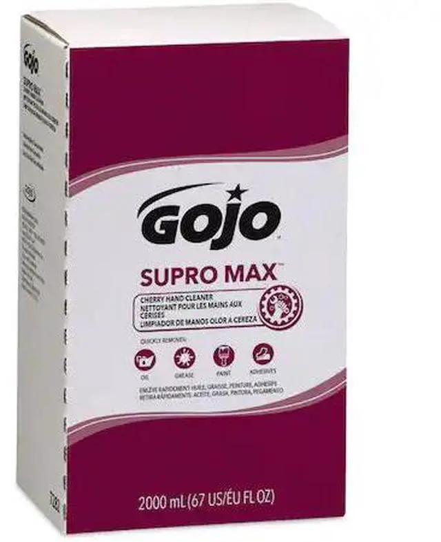 Main image of GOJO 7282-04 Hand Cleaner, Supro Max Series, Liquid, 2,000 mL, Includes Grit,