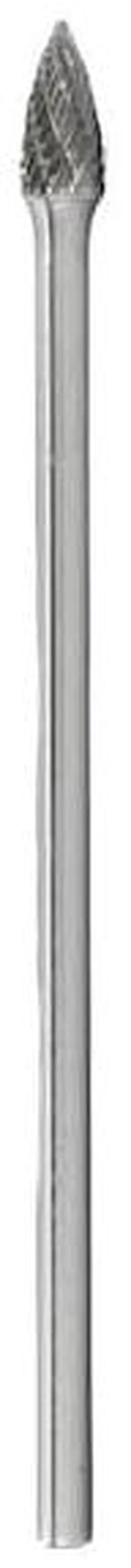 Alt view image 4 of 9 - Drill America DUL Series Solid Carbide Bur, Double Cut, SG5 Tree - Pointed End, 1/4" Shank, 1/2" Head Diameter, 1" Cutting Length, 6" Overall Length (Pack of 1)