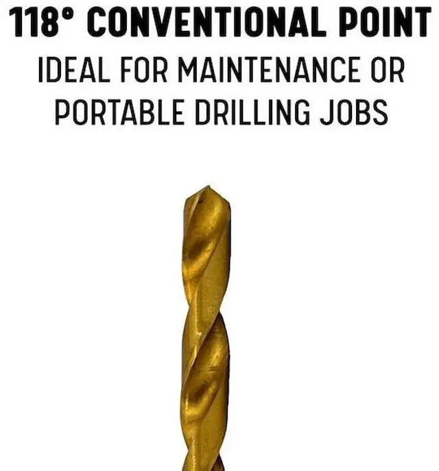 Alt view image 6 of 7 - DRILL AMERICA DWD15J-TN-SET 15 Piece Tin Coated Jobber Length Drill Bit Set,