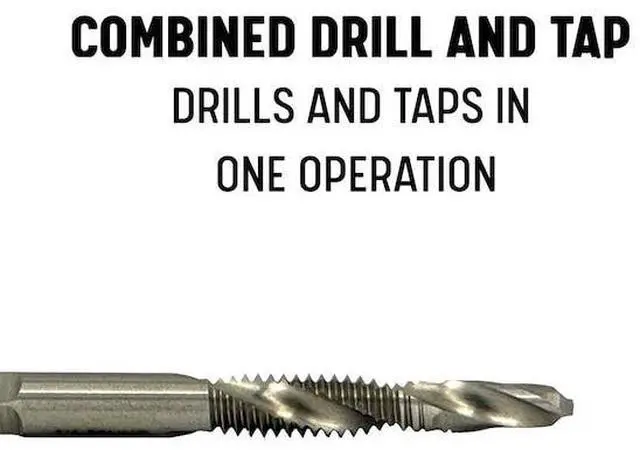 Alt view image 3 of 7 - DRILL AMERICA DWTDRAP-SET 6 Piece HSS Combined Drill Bit & Tap (Drap) Set