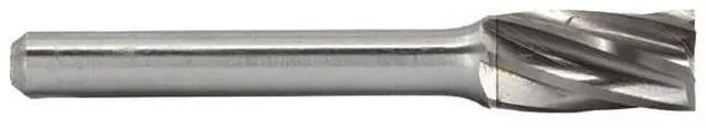 Alt view image 9 of 9 - Drill America DUL Series Solid Carbide Bur, Double Cut, SB3NF Cylindrical - Flat End, 1/4" Shank, 3/8" Head Diameter, 3/4" Cutting Length (Pack of 1)