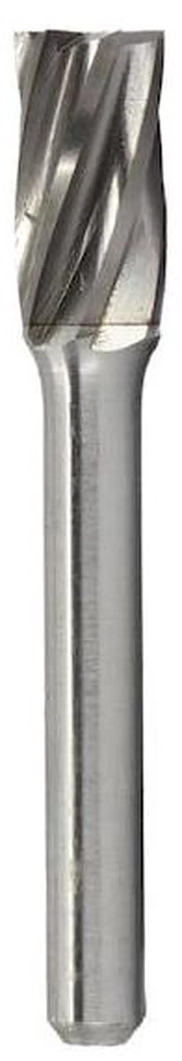 Alt view image 4 of 9 - Drill America DUL Series Solid Carbide Bur, Double Cut, SB3NF Cylindrical - Flat End, 1/4" Shank, 3/8" Head Diameter, 3/4" Cutting Length (Pack of 1)
