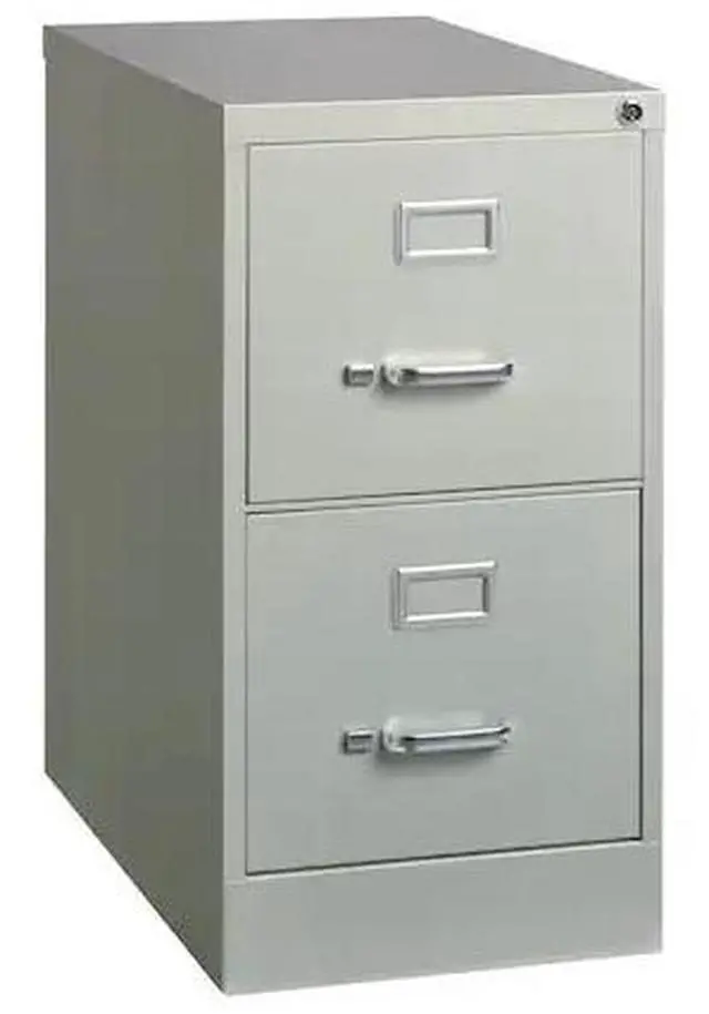 Alt view image 3 of 8 - Hirsh 25-in Deep 2 Drawer, Letter Width, Vertical File Cabinet, Light Gray