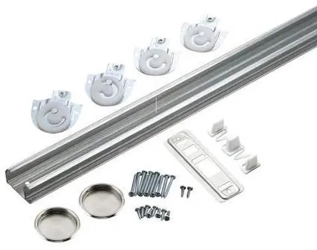 Main image of RICHELIEU 14696BC 96 in 2430 mm Bypass Door Hardware Kit, Zinc and Brass