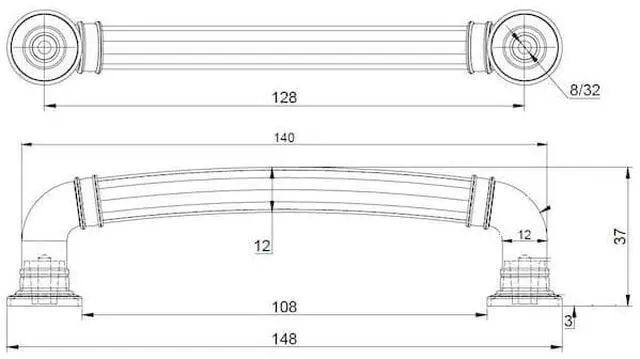 Alt view image 4 of 6 - RICHELIEU BP8818128CHBRZ 5 1/16 in (128 mm) Center-to-Center Champagne Bronze