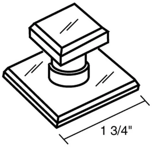 Alt view image 3 of 5 - RICHELIEU BP50011 1 25/32"x1 25/32"(45mm x 45mm) Transparent/Clear, Mirror