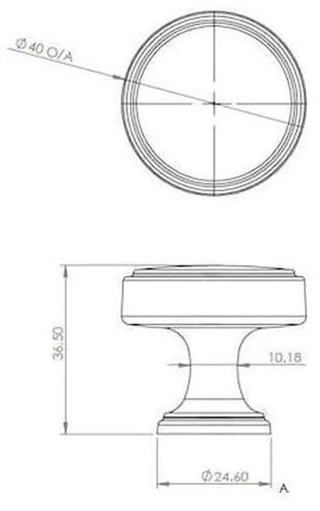 Alt view image 4 of 6 - RICHELIEU 688440195 1 9/16 in (40 mm) Brushed Nickel Transitional Cabinet Knob