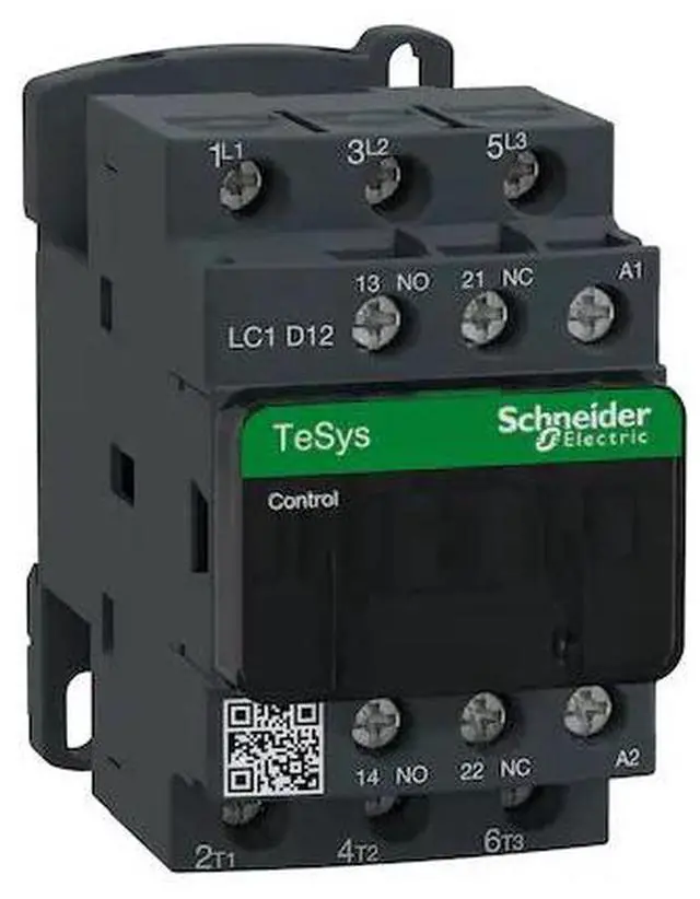 Alt view image 2 of 7 - SCHNEIDER ELECTRIC LC1D12G7 120VAC Non-Reversing IEC Magnetic Contactor 3P 12A