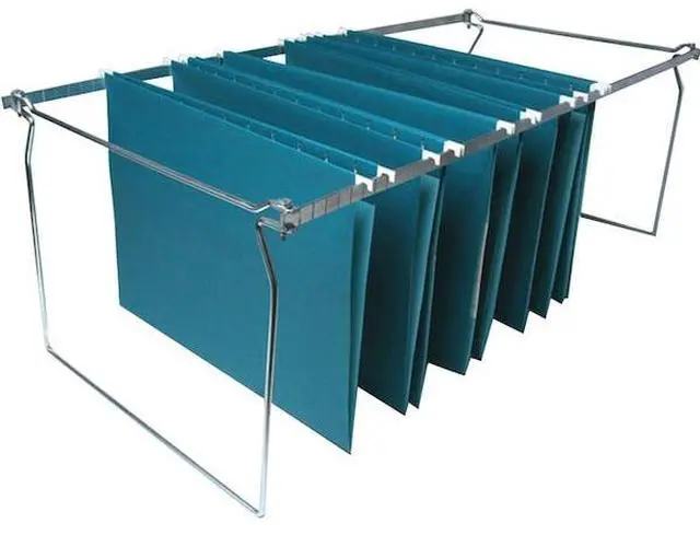 Alt view image 3 of 3 - Business Source Hanging File Folder Frames Legal 6/BX Stainless Steel 36