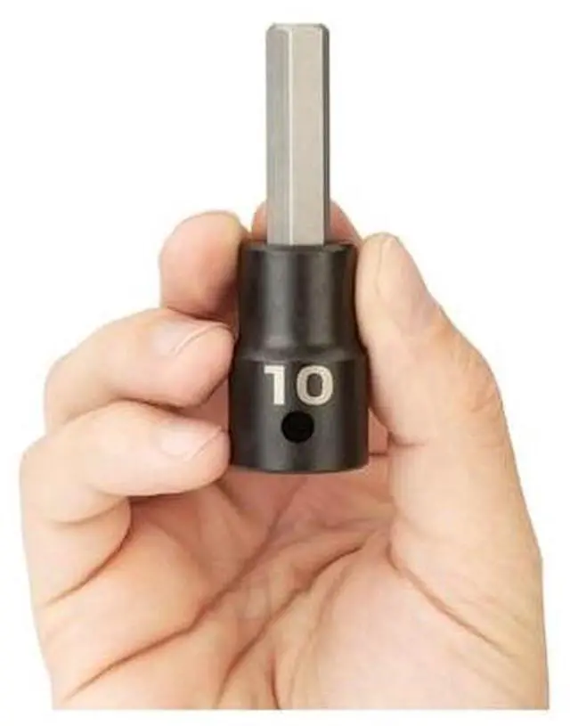 Alt view image 3 of 3 - TEKTON SIB23210 1/2 Inch Drive x 10 mm Hex Impact Bit Socket