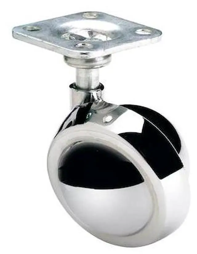 Main image of RICHELIEU 6701140 Ball Furniture Caster, Swivel Without Brake, with Plate,