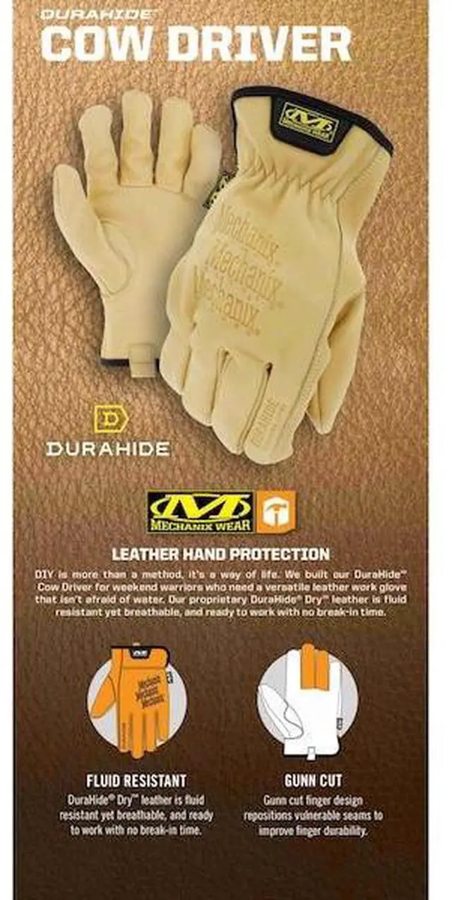 Alt view image 2 of 3 - MECHANIX WEAR LDCW-75-011 Durahide Cow Driver Water-Resistant Leather Work