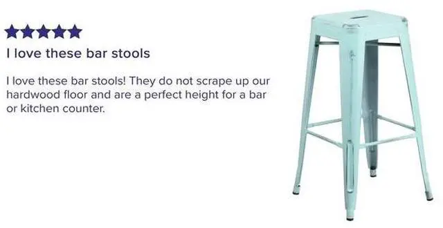 Alt view image 6 of 12 - Commercial Grade 30" High Backless Distressed Green-Blue Metal Indoor-Outdoor Barstool