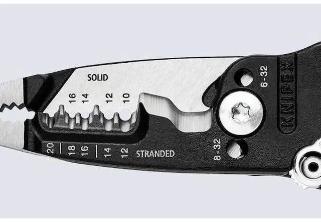Alt view image 9 of 10 - KNIPEX 13 71 8 SBA Non-slip Forged Wire Strippers 10-20 AWG Tools, 8-Inch