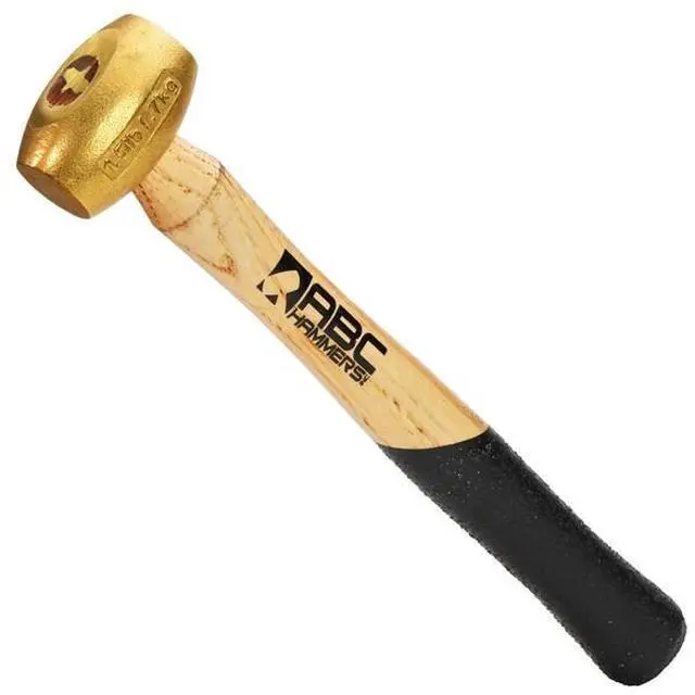 Alt view image 4 of 4 - ABC HAMMERS ABC1.5BW 1.5 lb. Brass Hammer with 12.5" Wood Handle