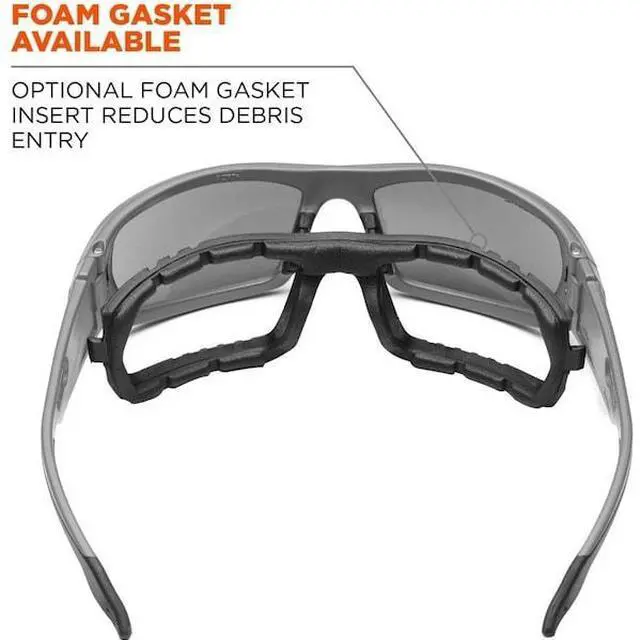 Main image of ERGODYNE ODIN-PZ ODIN, Safety Glasses, Uncoated, Smoke Lens, Gray Frame,