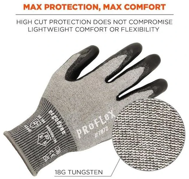 Alt view image 3 of 5 - ERGODYNE 7072 Glove,A7,Tungsten Knit,XL,PR