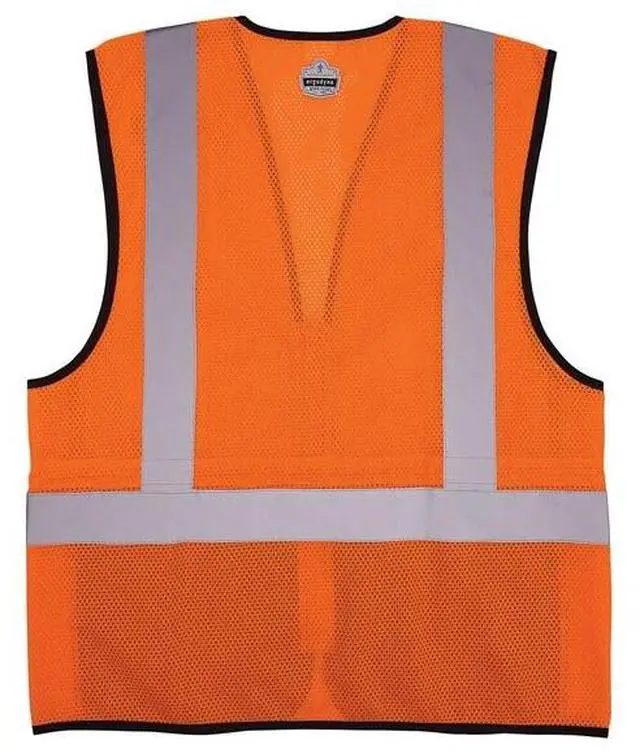 Main image of ERGODYNE 8210ZBK Hi-Vis Safety Vest w/Black Bottom 2XL, 3XL Class 2 U Back,