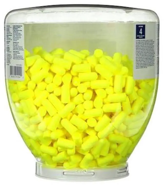 Alt view image 3 of 4 - E·A·Rsoft Neon Tapered Earplug Refill, Cordless, Yellow, 500 / Box