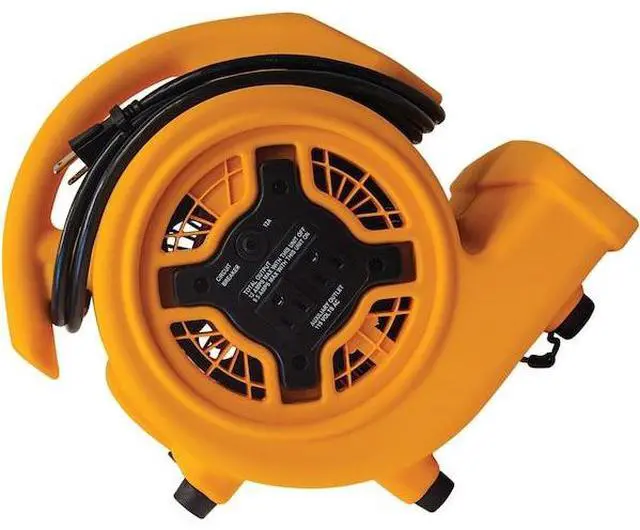 Alt view image 8 of 12 - XPOWER P-130A Mini Mighty Air Mover, Utility Fan, Dryer, Blower with Build-in Power Outlets for Water Damage Restoration, Home and Plumbing Use - 1/5 HP, 825 CFM, 3 Speeds