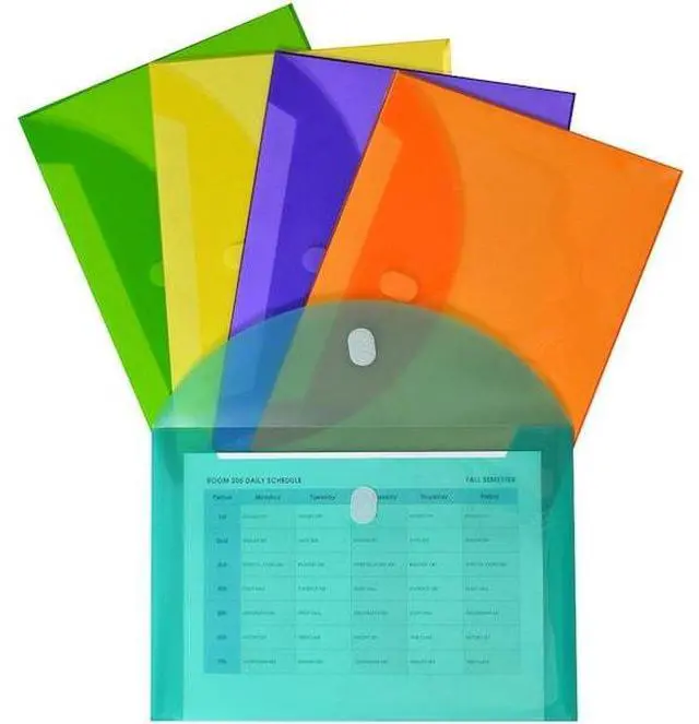 Alt view image 7 of 8 - C-Line XL Reusable Envelopes Hook and Loop Closure 8.5 x 11 Assorted Colors Pack of 10 (CLI58030)