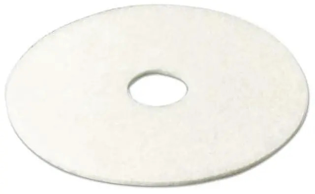 Main image of 3M 4100 Low-Speed Super Polishing Floor Pads 4100, 13" Diameter, White, PK5