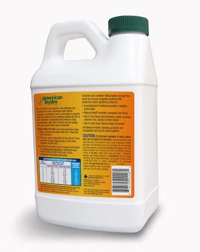 Main image of AMERICAN HYDRO SYSTEMS RR1 Rid O' Rust 2X Concentration Stain Preventer, 1/2