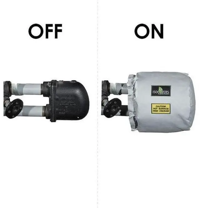 Alt view image 3 of 3 - UNITHERM IH0206 2" x 2" L Fiberglass Insulated End Pipe Jacket 3" Wall