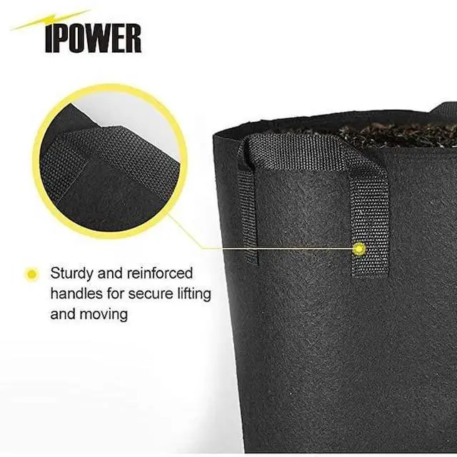 Alt view image 2 of 5 - IPOWER GLGROWBAG7X5 7-Gallon Fabric Aeration Pots Container with Strap Handles